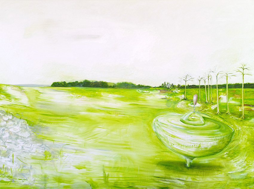 Kreisel,2017,Öl-auf-Nessel,170x230cm