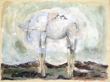 Heiliger Elefant, 1989, Mischtechnik, 30 x 40 cm.jpg
