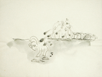 Steinigung, 1988, Bleistift, Aquarell, 24 x 32 cm.jpg