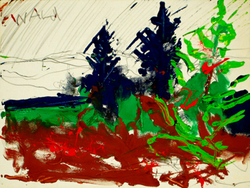 Wald, 1987, Bleistift, Acryl, 24 x 32 cm.jpg