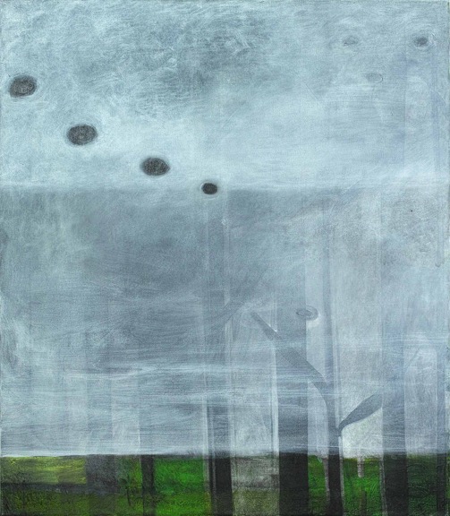 Meteor I, 2009, Acryl auf Nessel, 69 x 60 cm