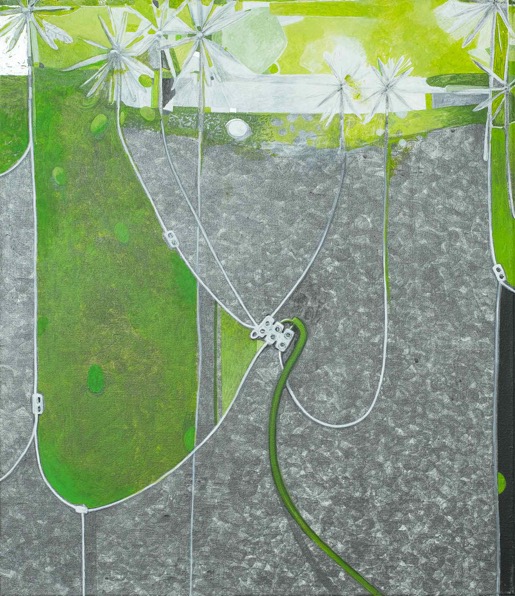 Windräder, 2009, Acryl auf Nessel, 69 x 60 cm